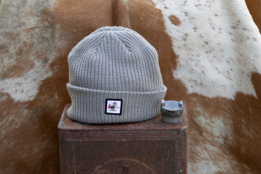 Dusty Sage Patch Beanie